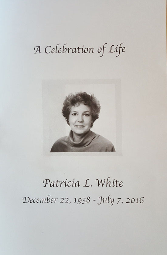 Patricia White, Astrologer, Memorial Program