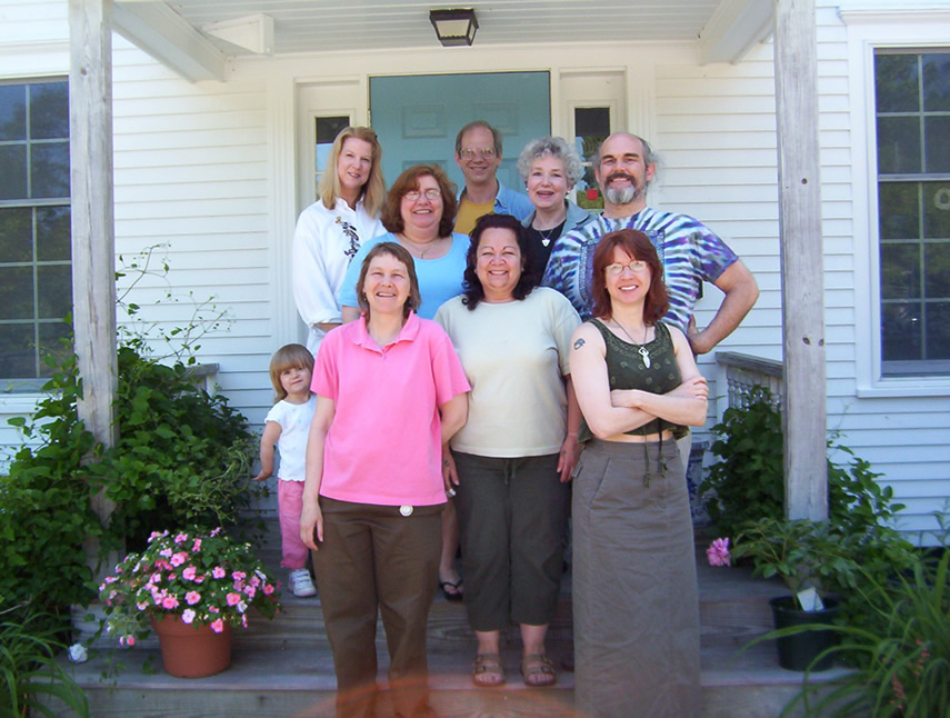 on our front porch in Brewster, MA